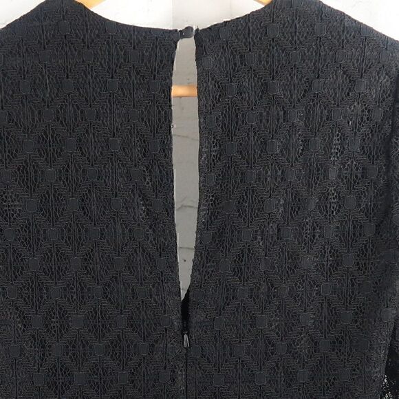 LA MAISON TALULAH BLACK V NECK LONG LACE SLEEVE PARTY EVENT WEDDING DRESS - Picture 9 of 12